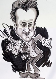 Caricaturist for evening wedding reception